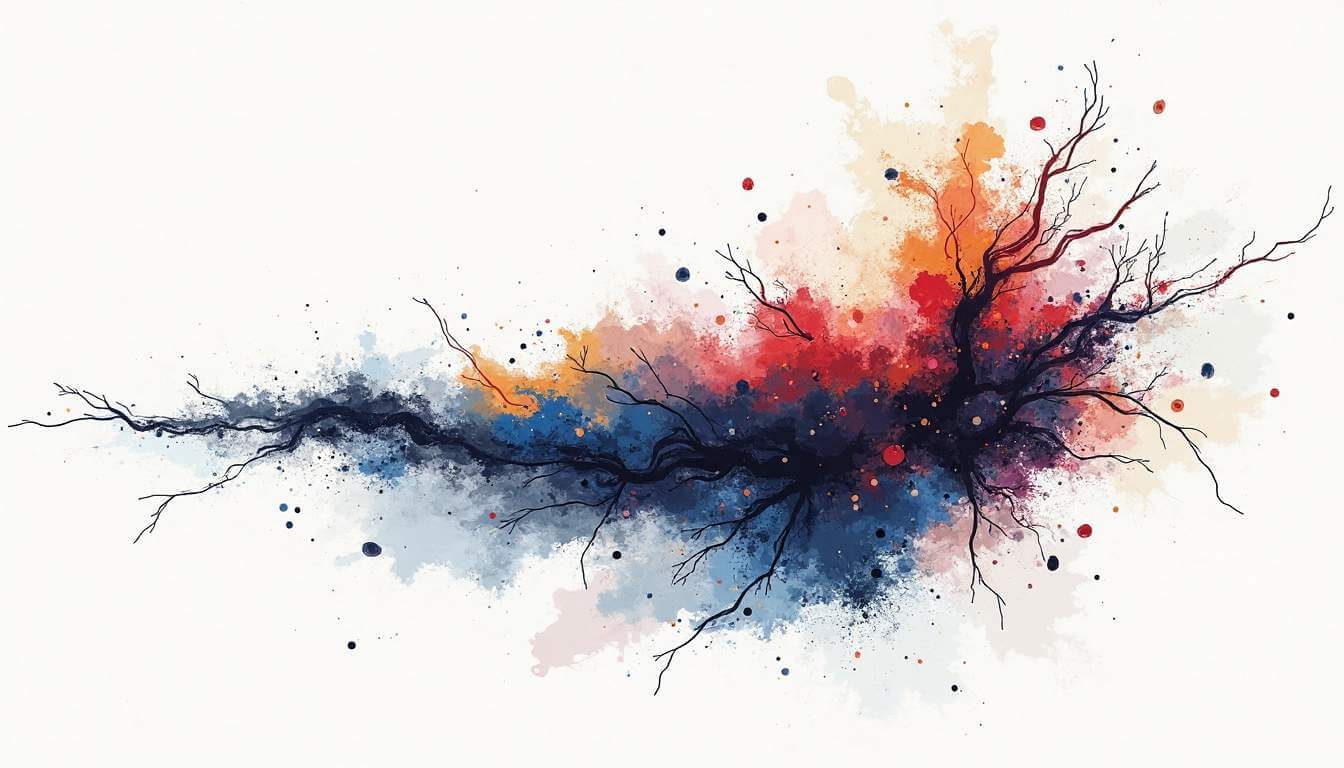 dibujo manchas negras con colores
